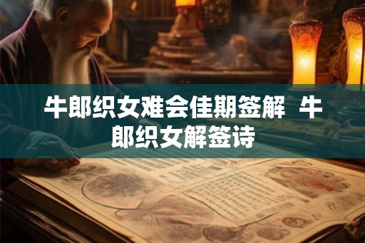 牛郎织女难会佳期签解  牛郎织女解签诗