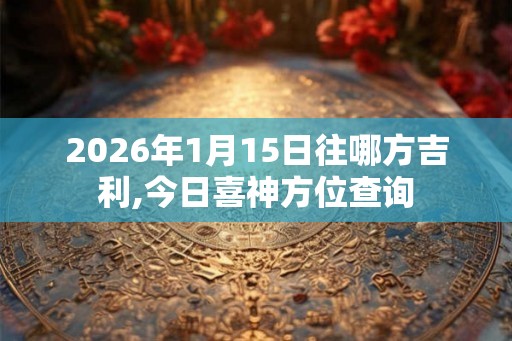 2026年1月15日往哪方吉利,今日喜神方位查询