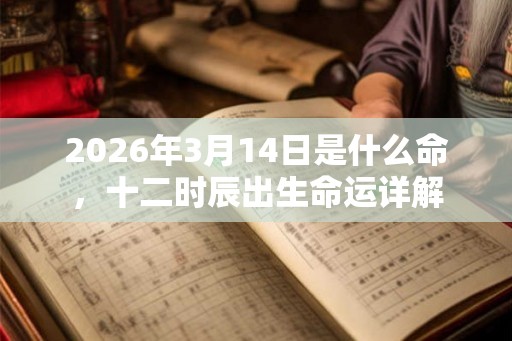 2026年3月14日是什么命，十二时辰出生命运详解