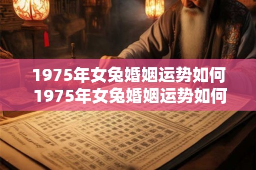 1975年女兔婚姻运势如何 1975年女兔婚姻运势如何