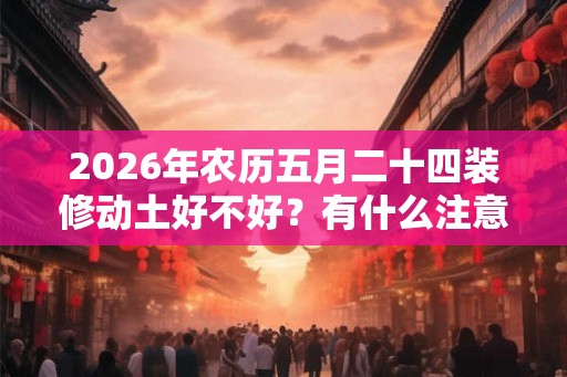 2026年农历五月二十四装修动土好不好？有什么注意事项？