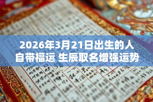 2026年3月21日出生的人自带福运 生辰取名增强运势