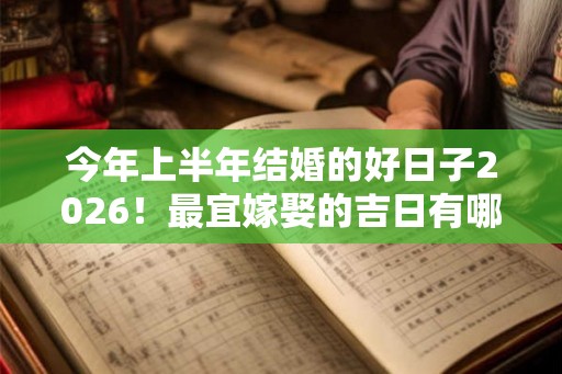 今年上半年结婚的好日子2026!最宜嫁娶的吉日有哪些 今年上半年结婚的好日子2026!最宜嫁娶的吉日有哪些