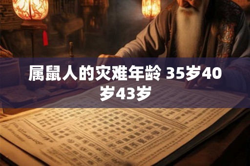 属鼠人的灾难年龄 35岁40岁43岁 属鼠人的灾难年龄 35岁40岁43岁