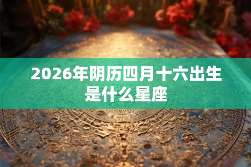 2026年阴历四月十六出生是什么星座 2026年阴历四月十六出生是什么星座