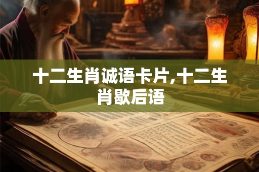十二生肖诚语卡片,十二生肖歇后语 十二生肖诚语卡片,十二生肖歇后语