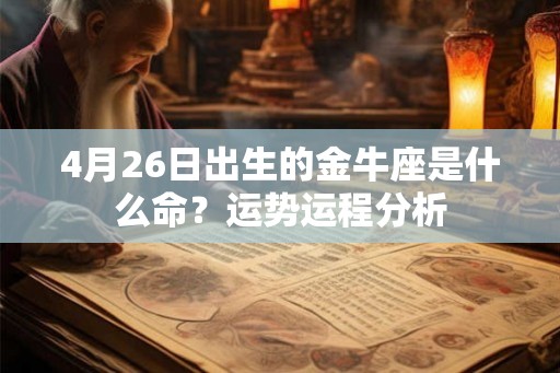 4月26日出生的金牛座是什么命？运势运程分析