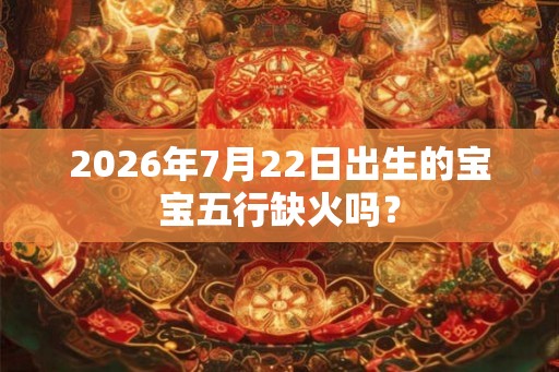 2026年7月22日出生的宝宝五行缺火吗？