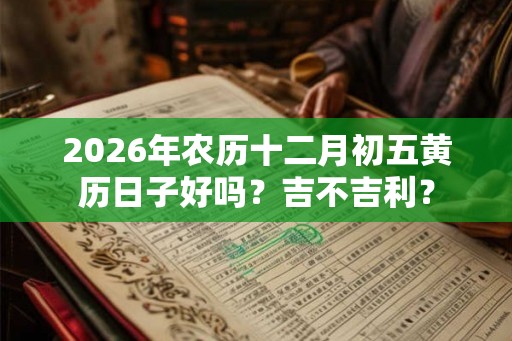 2026年农历十二月初五黄历日子好吗？吉不吉利？