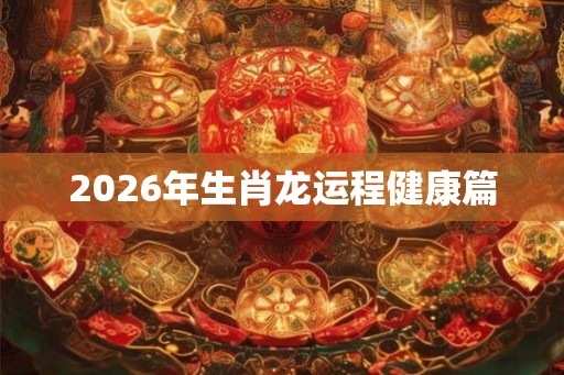 2026年生肖龙运程健康篇