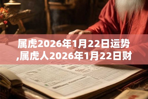 属虎2026年1月22日运势,属虎人2026年1月22日财运,生肖虎2026年1月22日运势