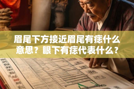 眉尾下方接近眉尾有痣什么意思？眼下有痣代表什么？