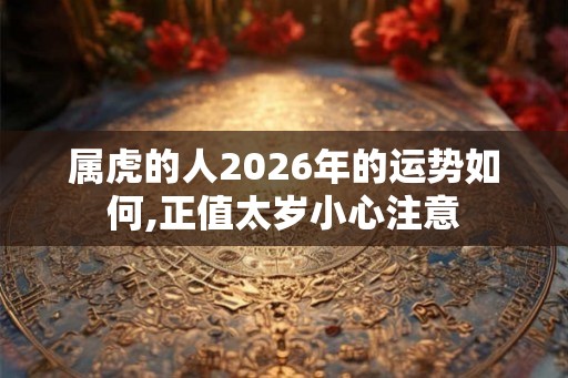 属虎的人2026年的运势如何,正值太岁小心注意
