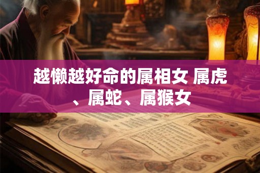 越懒越好命的属相女 属虎、属蛇、属猴女