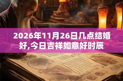 2026年11月26日几点结婚好,今日吉祥如意好时辰
