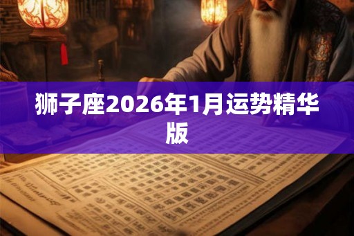 狮子座2026年1月运势精华版