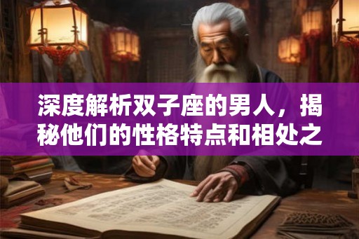 深度解析双子座的男人，揭秘他们的性格特点和相处之道