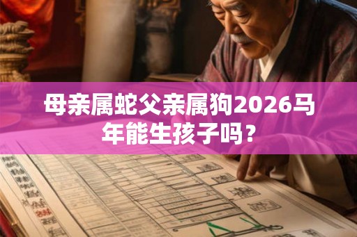 母亲属蛇父亲属狗2026马年能生孩子吗？