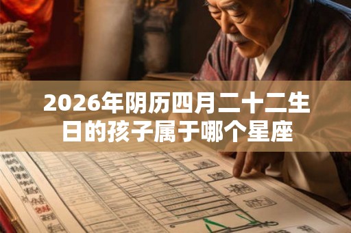 2026年阴历四月二十二生日的孩子属于哪个星座