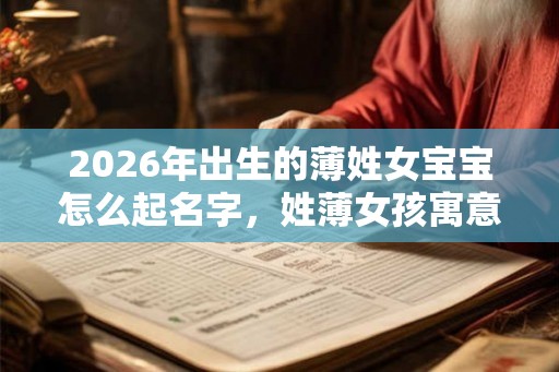 2026年出生的薄姓女宝宝怎么起名字，姓薄女孩寓意好的名字
