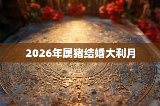 2026年属猪结婚大利月 2026年属猪结婚大利月