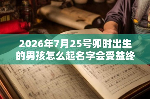 2026年7月25号卯时出生的男孩怎么起名字会受益终生