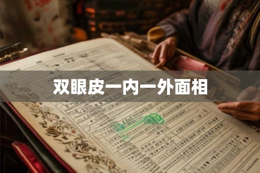 双眼皮一内一外面相