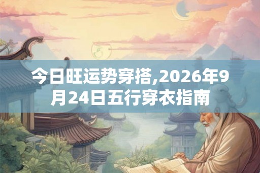 今日旺运势穿搭,2026年9月24日五行穿衣指南