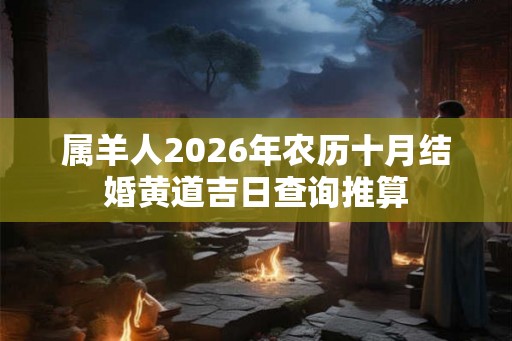 属羊人2026年农历十月结婚黄道吉日查询推算 属羊人2026年农历十月结婚黄道吉日查询推算