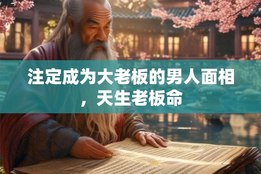 注定成为大老板的男人面相，天生老板命