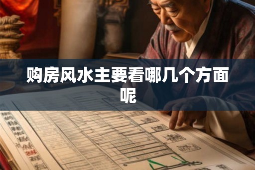 购房风水主要看哪几个方面呢