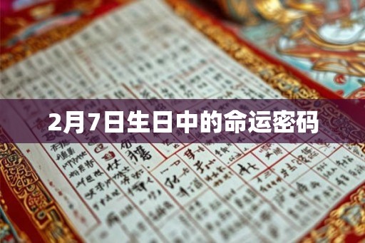 2月7日生日中的命运密码