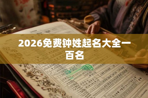 2026免费钟姓起名大全一百名