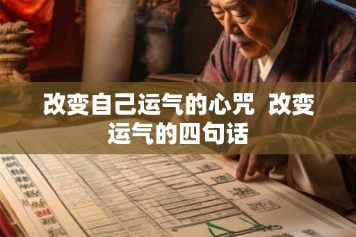 改变自己运气的心咒  改变运气的四句话