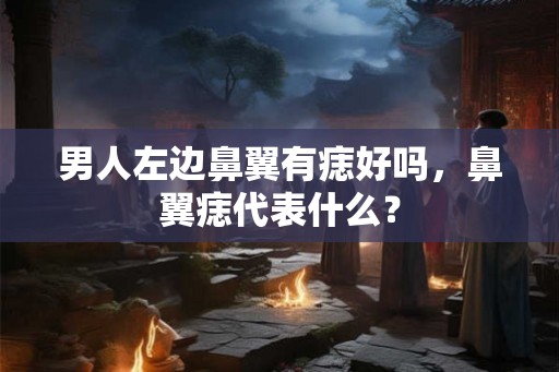 男人左边鼻翼有痣好吗，鼻翼痣代表什么？