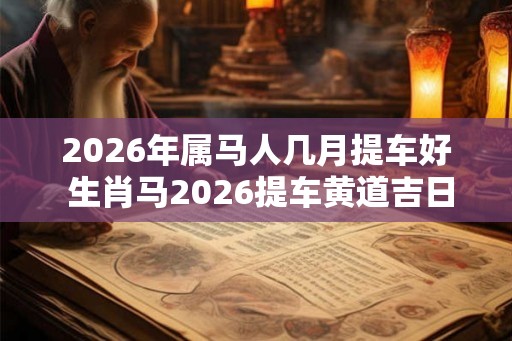 2026年属马人几月提车好 生肖马2026提车黄道吉日