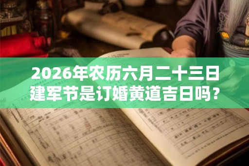 2026年农历六月二十三日建军节是订婚黄道吉日吗？