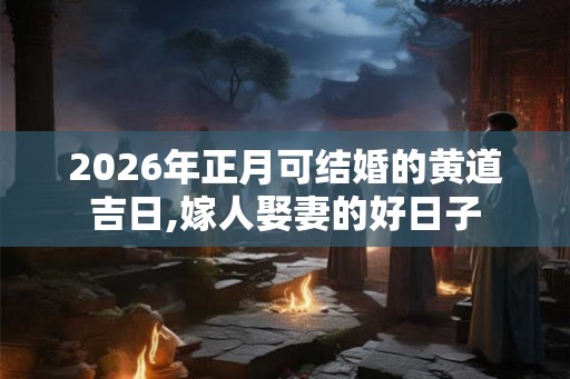 2026年正月可结婚的黄道吉日,嫁人娶妻的好日子 2026年正月可结婚的黄道吉日,嫁人娶妻的好日子