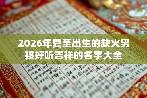2026年夏至出生的缺火男孩好听吉祥的名字大全