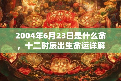 2004年6月23日是什么命,十二时辰出生命运详解 2004年6月23日是什么命,十二时辰出生命运详解