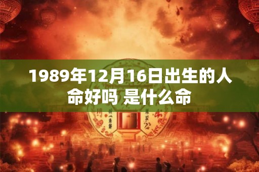 1989年12月16日出生的人命好吗 是什么命 1989年12月16日出生的人命好吗 是什么命