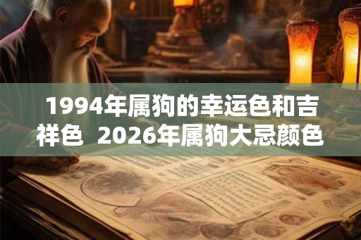 1994年属狗的幸运色和吉祥色  2026年属狗大忌颜色