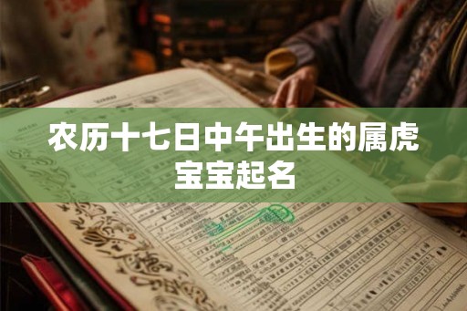 农历十七日中午出生的属虎宝宝起名