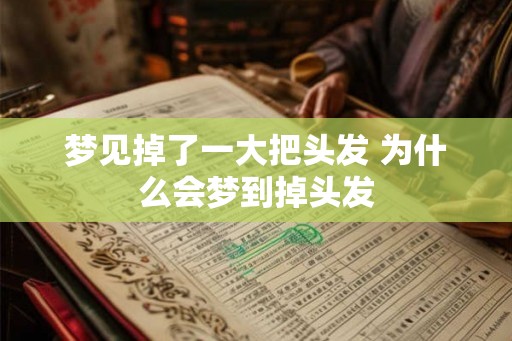 梦见掉了一大把头发 为什么会梦到掉头发
