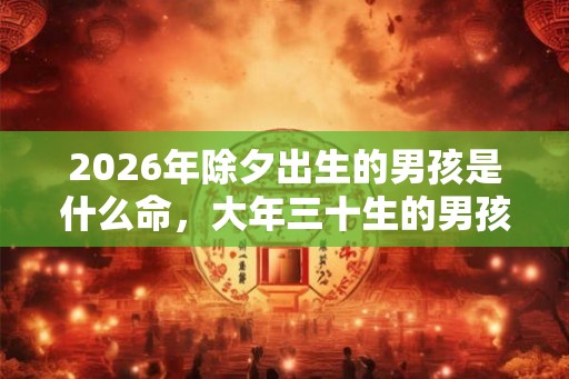 2026年除夕出生的男孩是什么命，大年三十生的男孩命相