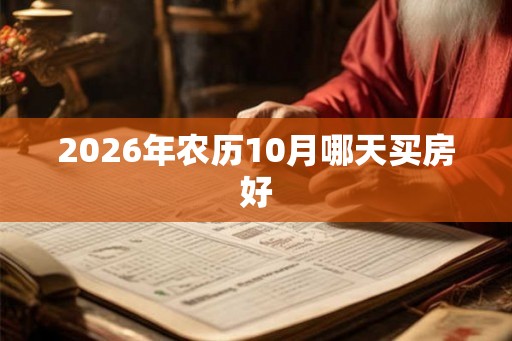 2026年农历10月哪天买房好