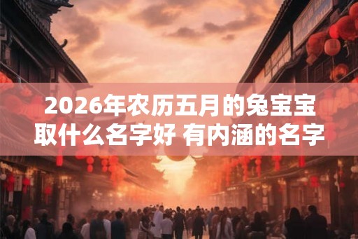 2026年农历五月的兔宝宝取什么名字好 有内涵的名字