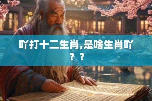 吖打十二生肖,是啥生肖吖？？