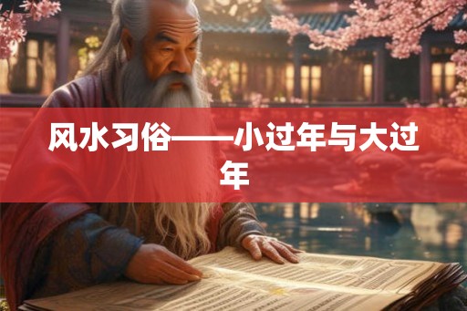 风水习俗——小过年与大过年
