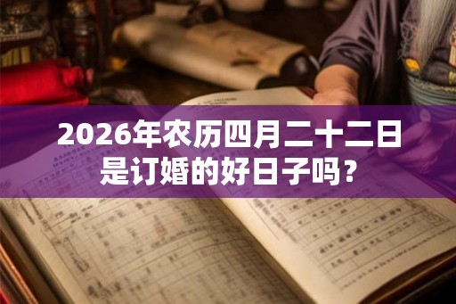 2026年农历四月二十二日是订婚的好日子吗？